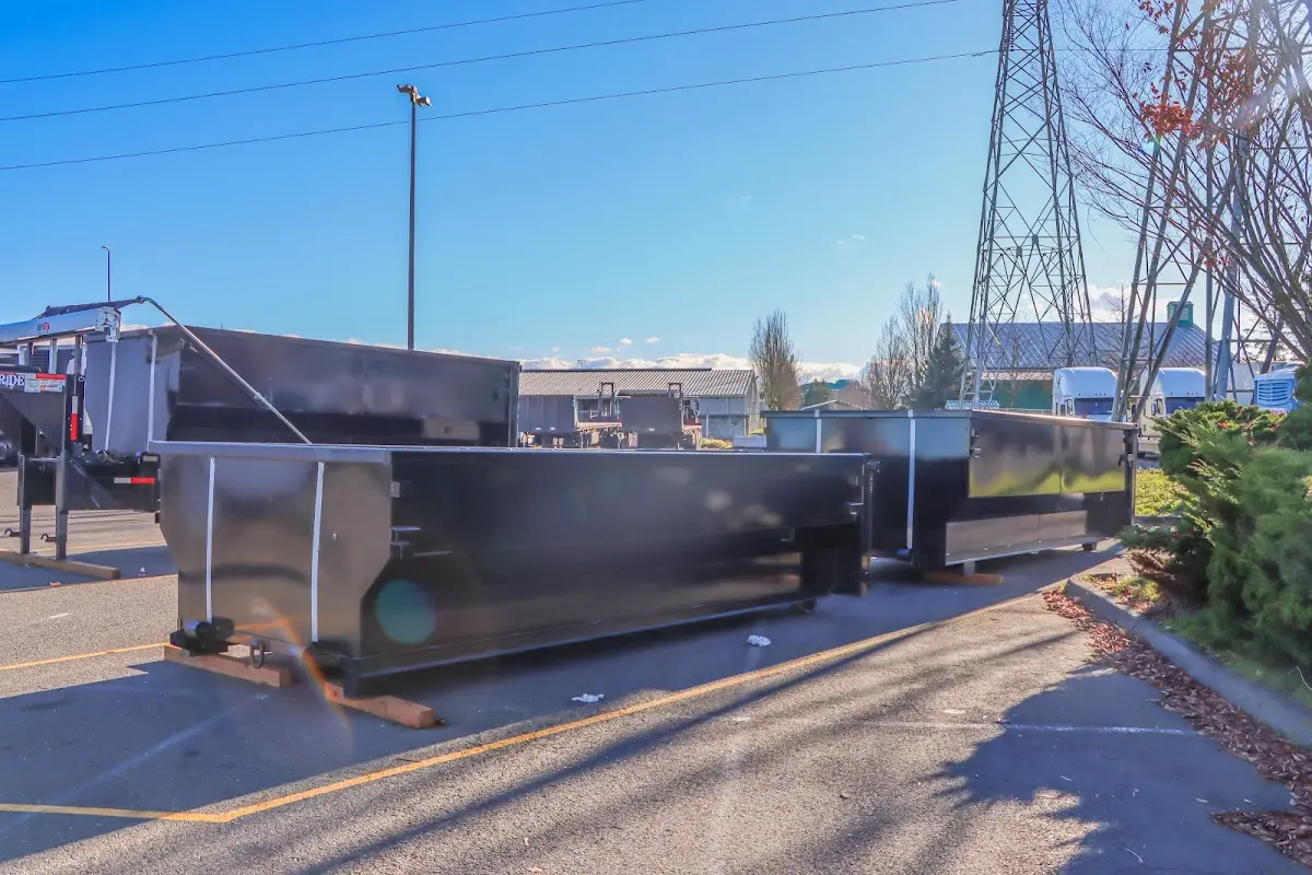 Roll-off dumpster ready for waste disposal at job site for 20 Yard Dumpster Rental in Ventnor City